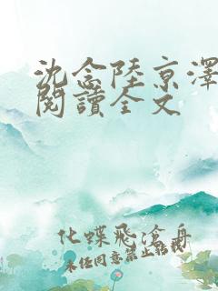 沈念陆京泽免费阅读全文