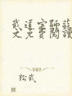 武道宗师苏明全文免费阅读最新章节