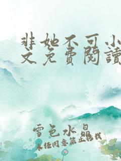 非她不可小说全文免费阅读无弹窗