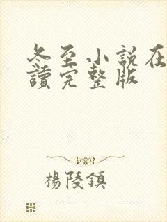 冬至小说在线阅读完整版