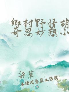 乡村野情胡秀英奇思妙想小说