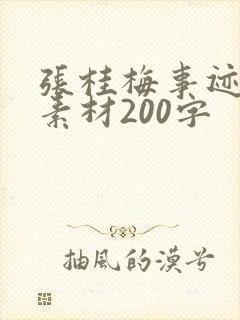 张桂梅事迹作文素材200字