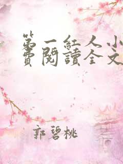 第一红人小说免费阅读全文无弹窗