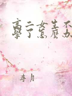 高二女生不想上学了怎么办