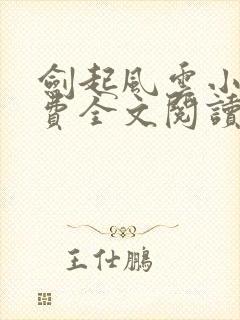剑起风云小说免费全文阅读