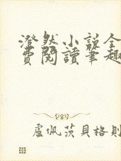 澄然小说全文免费阅读笔趣阁软件