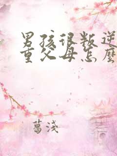 男孩很叛逆不尊重父母怎么办