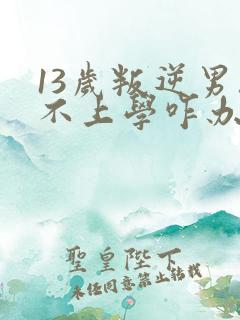 13岁叛逆男孩不上学咋办