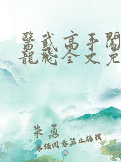 医武高手闯天下龙飞全文免费阅读
