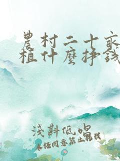农村二十亩地种植什么挣钱