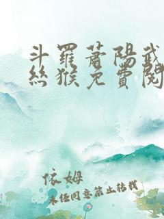 斗罗萧阳武魂金丝猴免费阅读全文