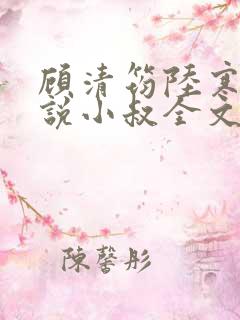 顾清筠陆寒爵小说小叔全文免费看