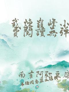 武炼巅峰小说免费阅读无弹窗