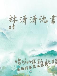 林潇潇沈书洛txt
