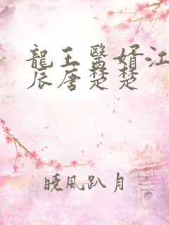 龙王医婿江辰江辰唐楚楚