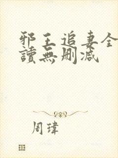 邪王追妻全文阅读无删减