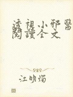 透视小邪医免费阅读全文