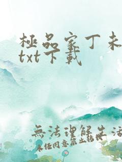 极品家丁未删减txt下载