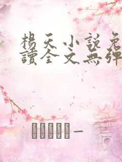 杨天小说免费阅读全文无弹窗