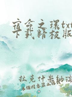 宿命之环txt下载精校版