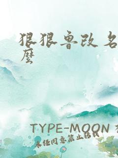 狠狠鲁改名是什么
