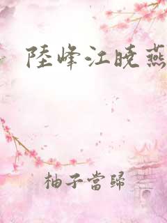陆峰江晓燕
