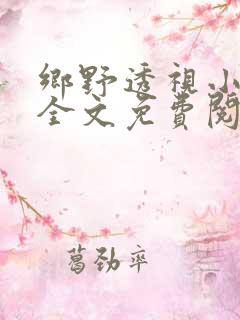乡野透视小村医全文免费阅读