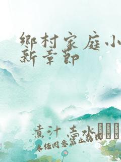 乡村家庭小说最新章节