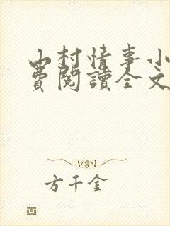 山村情事小说免费阅读全文