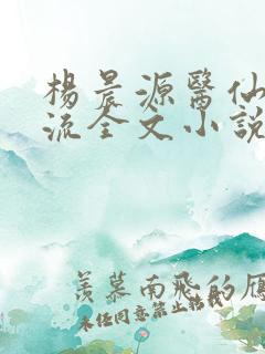 杨晨源医仙不风流全文小说