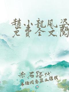 赵小龙风姿犹存免费全文阅读笔趣阁