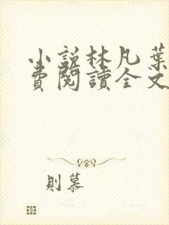 小说林凡叶惜免费阅读全文最新