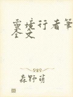 灵境行者笔趣阁全文