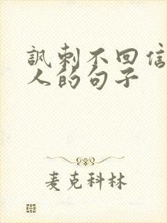 讽刺不回信息的人的句子