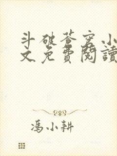 斗破苍穹小说全文免费阅读无弹窗