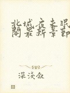 北城夜未眠笔趣阁最新章节无弹窗