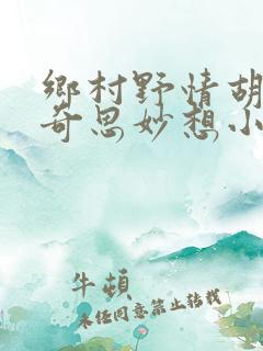 乡村野情胡秀英奇思妙想小说