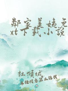 邻家美姨免费txt下载小说