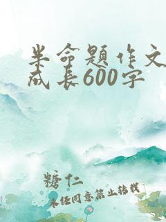 半命题作文在中成长600字