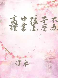 高中孩子不想去读书怎么办