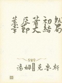 叶辰萧初然最新章节大结局
