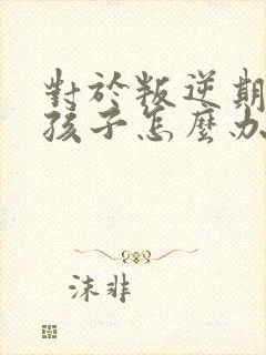 对于叛逆期的男孩子怎么办