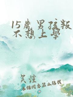15岁男孩叛逆不想上学