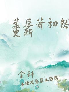 叶辰萧初然继续更新