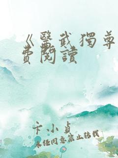 《医武独尊》免费阅读