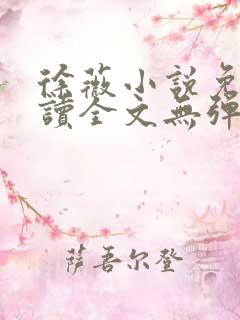 徐薇小说免费阅读全文无弹窗