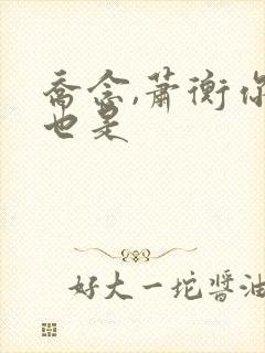 乔念,萧衡你我也是