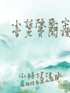 小说陈飞宇苏映雪免费阅读