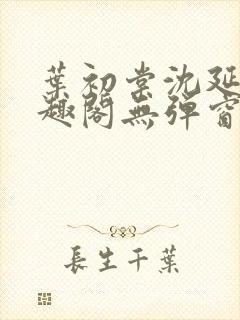 叶初棠沈延川笔趣阁无弹窗义