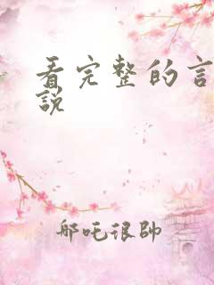 看完整的言情小说
